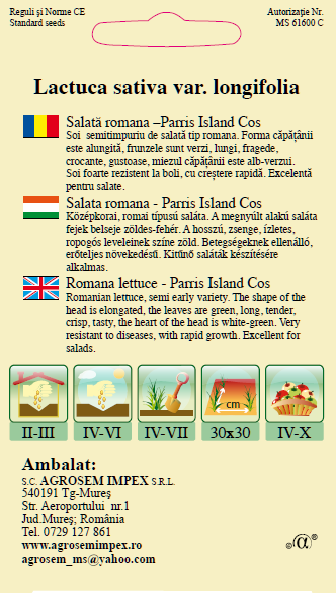 Salată romana-Parris Island Cos